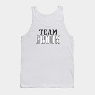 Simple Team Groom Wedding Typography Tank Top